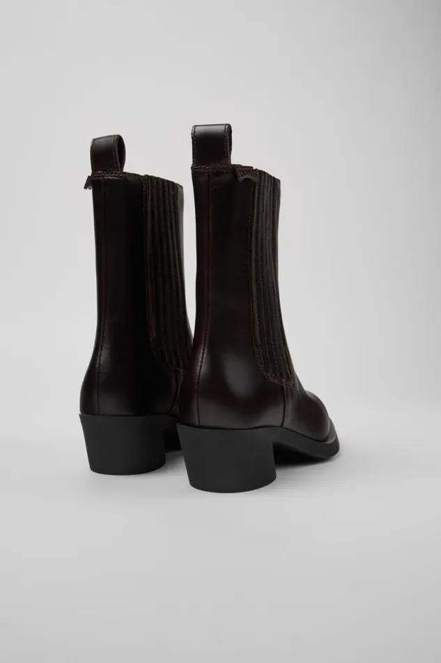 Women Camper Ankle Boots Bonnie Brown Leather Boots Women Camper Ankle Boots Bonnie Brown Leather Boots