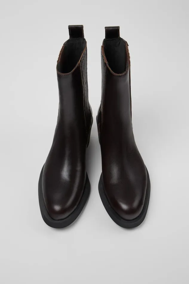 Women Camper Ankle Boots Bonnie Brown Leather Boots Women Camper Ankle Boots Bonnie Brown Leather Boots