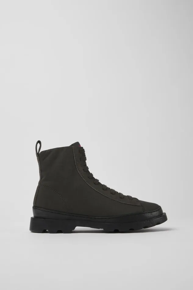 Women Camper Ankle Boots Brutus Gray Textile And Nubuck Ankle Boots Women Camper Ankle Boots Brutus Gray Textile And Nubuck Ankle Boots
