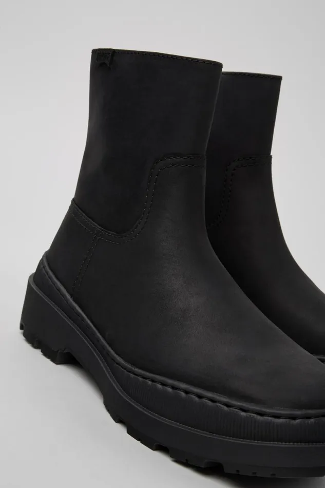 Women Camper Ankle Boots Brutus Trek MICHELIN Black Nubuck Boots