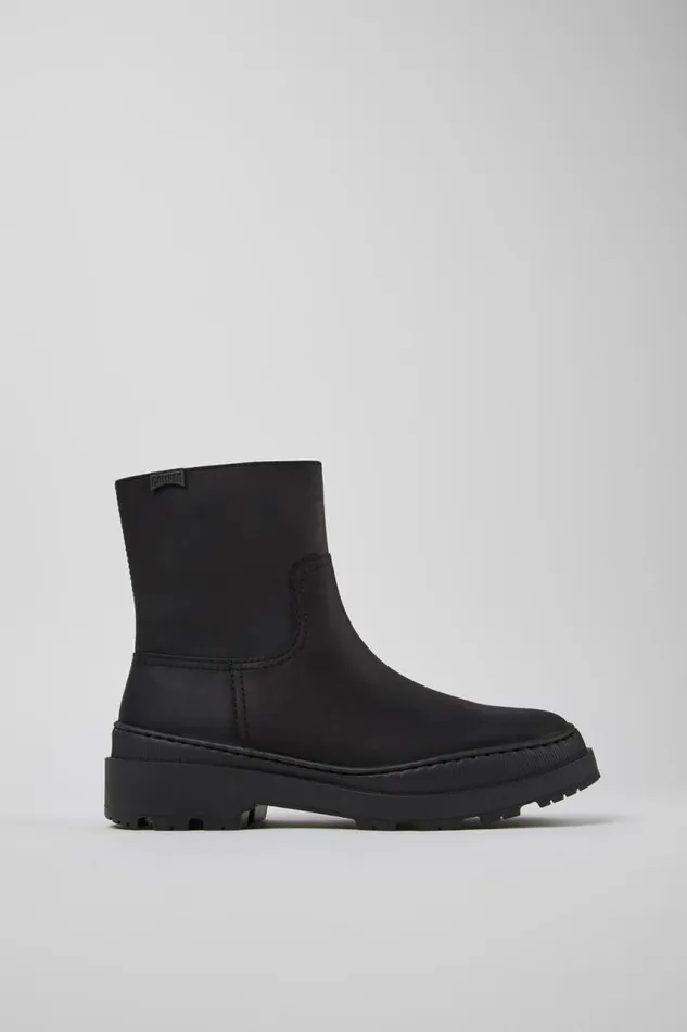 Women Camper Ankle Boots Brutus Trek MICHELIN Black Nubuck Boots