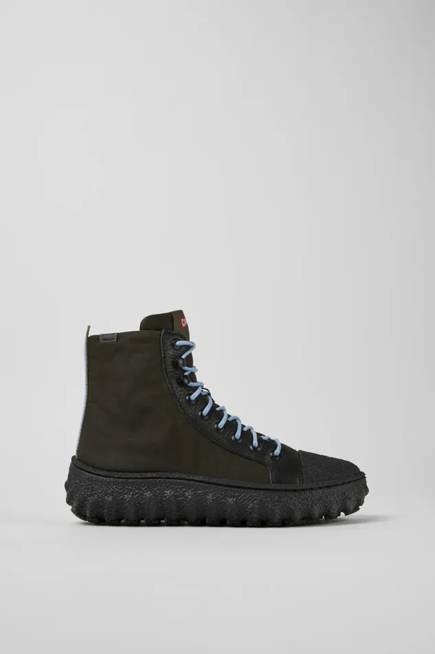 Women Camper Ankle Boots Ground MICHELIN Dark Green Textile And Leather Ankle Boots Women Camper Ankle Boots Ground MICHELIN Dark Green Textile And Leather Ankle Boots