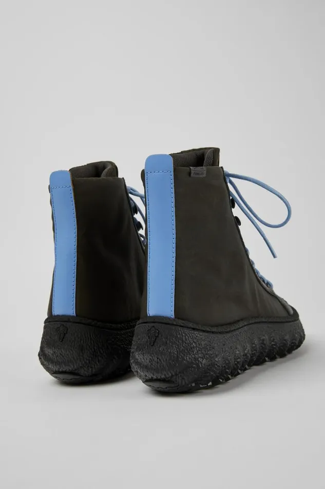 Women Camper Ankle Boots Ground MICHELIN Dark Green Textile And Leather Ankle Boots Women Camper Ankle Boots Ground MICHELIN Dark Green Textile And Leather Ankle Boots