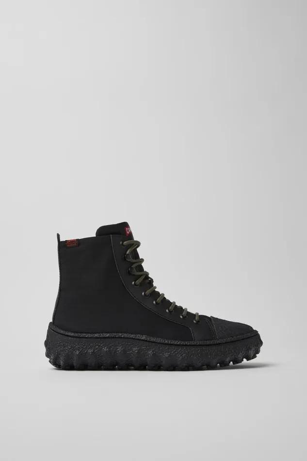 Women Camper Ankle Boots Ground PrimaLoft MICHELIN Black Textile And Leather Ankle Boots Women Camper Ankle Boots Ground PrimaLoft MICHELIN Black Textile And Leather Ankle Boots