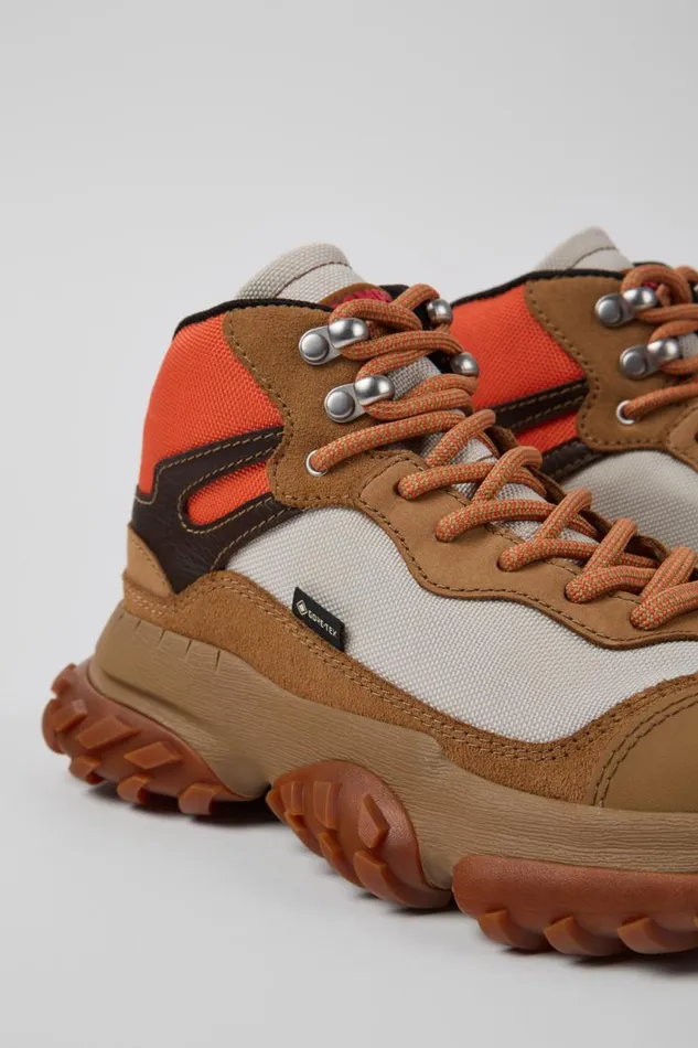 Women Camper Ankle Boots Karst Trek GORETEX Brown And Gray Ankle Boots