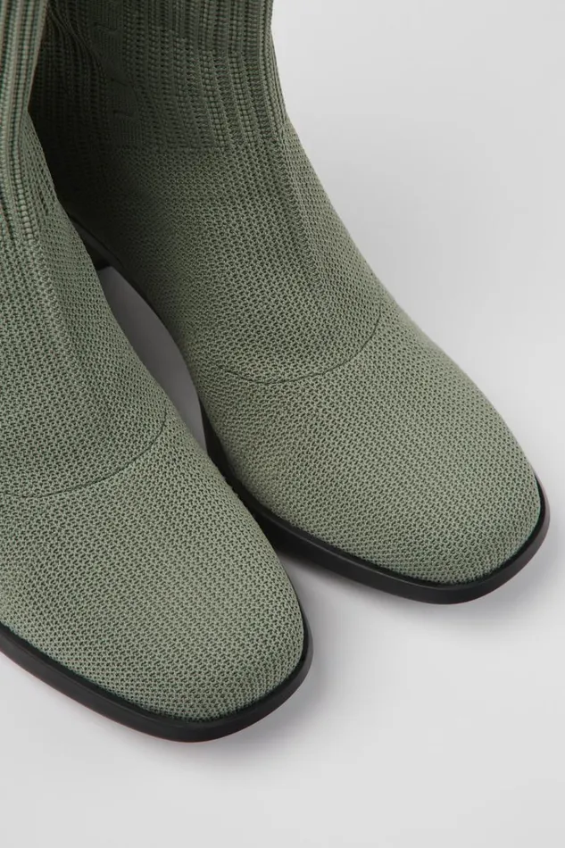 Women Camper Ankle Boots Kiara TENCEL Green Textile Boots