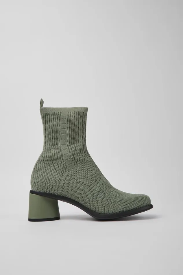 Women Camper Ankle Boots Kiara TENCEL Green Textile Boots Women Camper Ankle Boots Kiara TENCEL Green Textile Boots