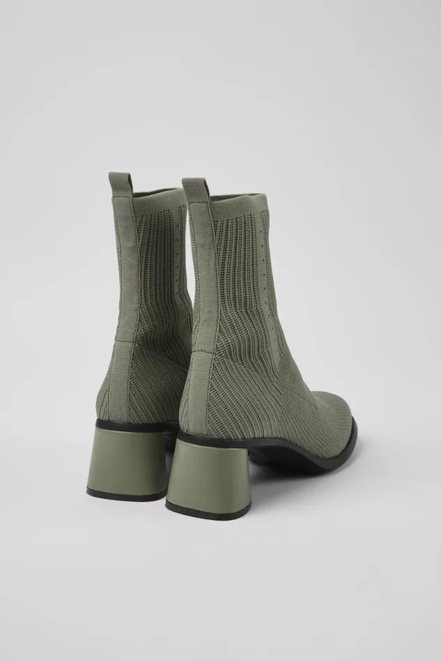 Women Camper Ankle Boots Kiara TENCEL Green Textile Boots Women Camper Ankle Boots Kiara TENCEL Green Textile Boots