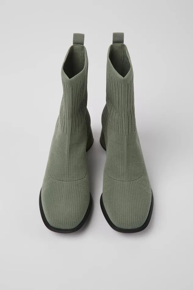 Women Camper Ankle Boots Kiara TENCEL Green Textile Boots Women Camper Ankle Boots Kiara TENCEL Green Textile Boots
