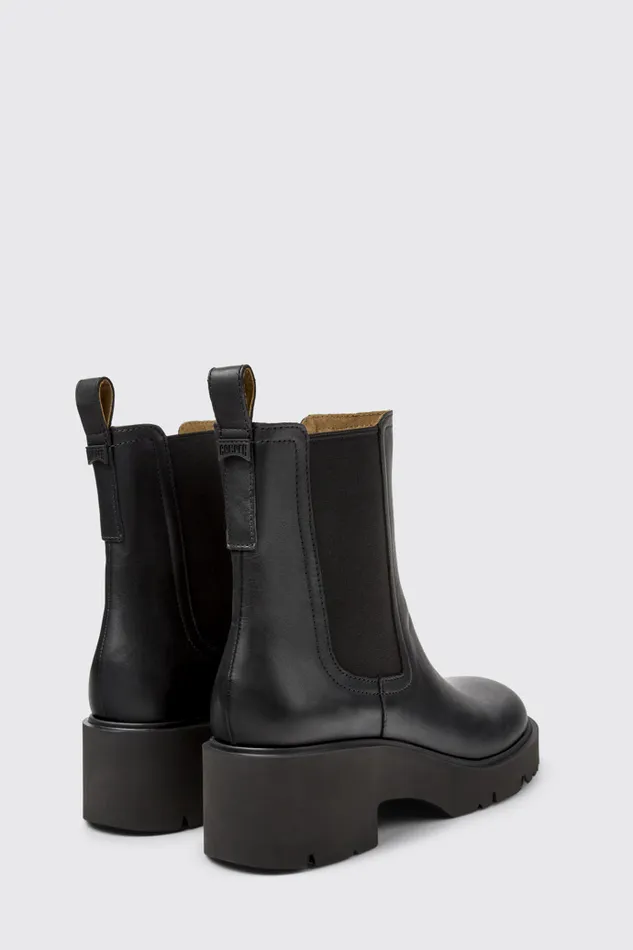 Women Camper Ankle Boots Milah Black Leather Ankle Boots Women Camper Ankle Boots Milah Black Leather Ankle Boots