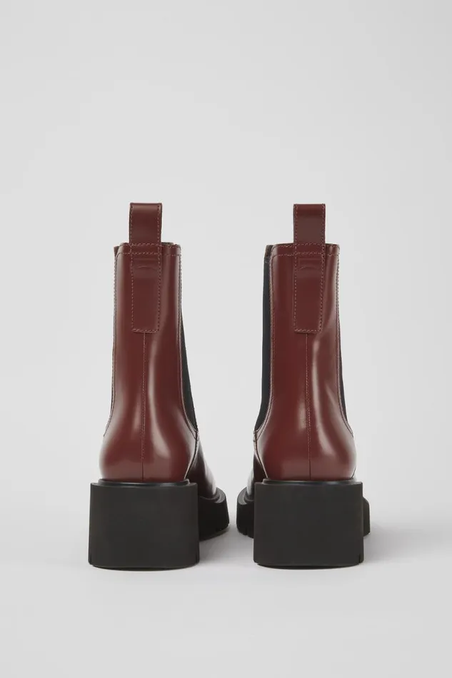 Women Camper Ankle Boots Milah Burgundy Leather Boots Women Camper Ankle Boots Milah Burgundy Leather Boots