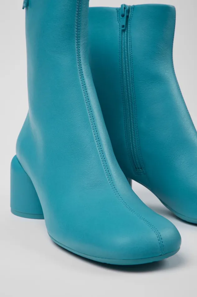 Women Camper Ankle Boots Niki Blue Leather Boots