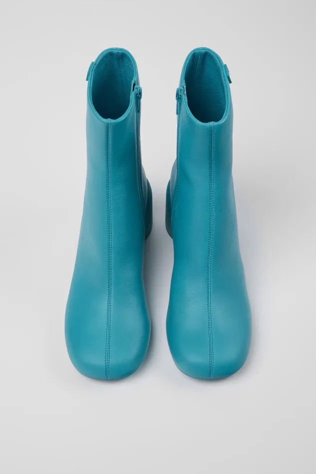 Women Camper Ankle Boots Niki Blue Leather Boots Women Camper Ankle Boots Niki Blue Leather Boots