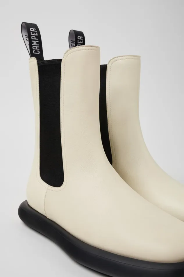 Women Camper Ankle Boots Onda White Leather Boots