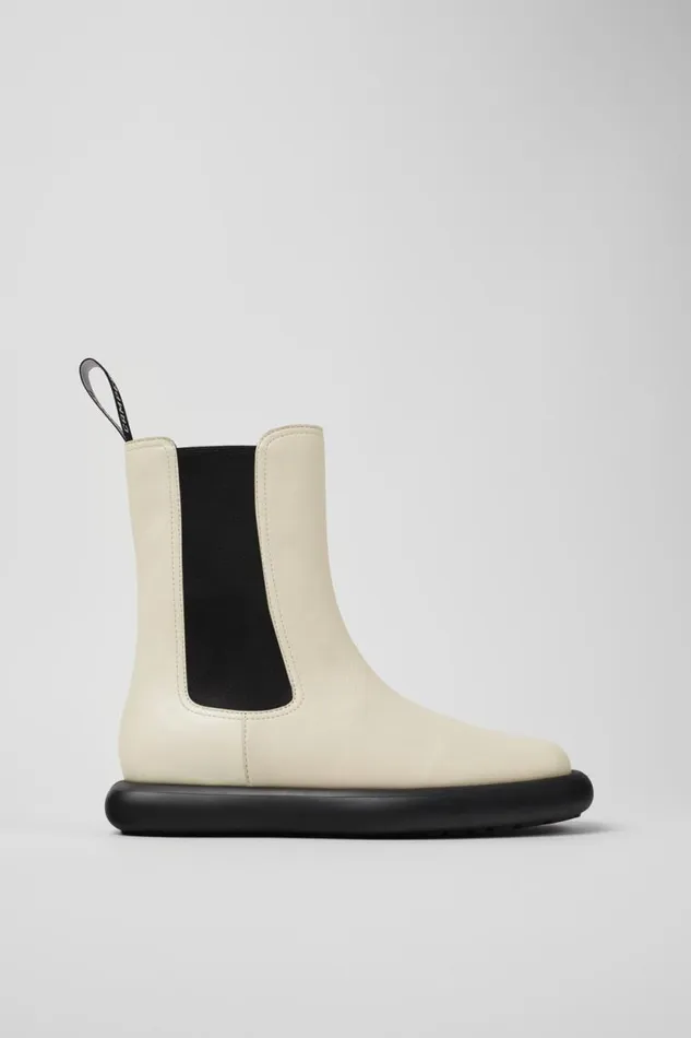 Women Camper Ankle Boots Onda White Leather Boots