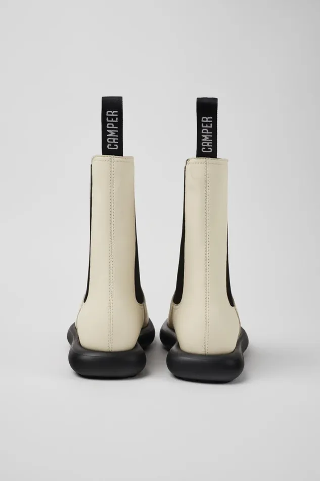 Women Camper Ankle Boots Onda White Leather Boots