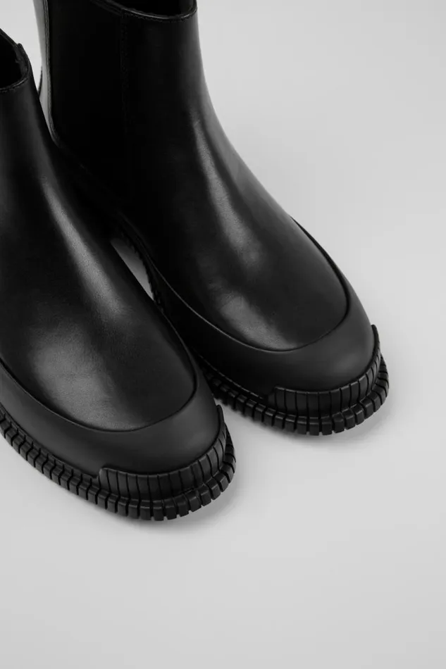 Women Camper Ankle Boots Pix Black Leather Ankle Boots