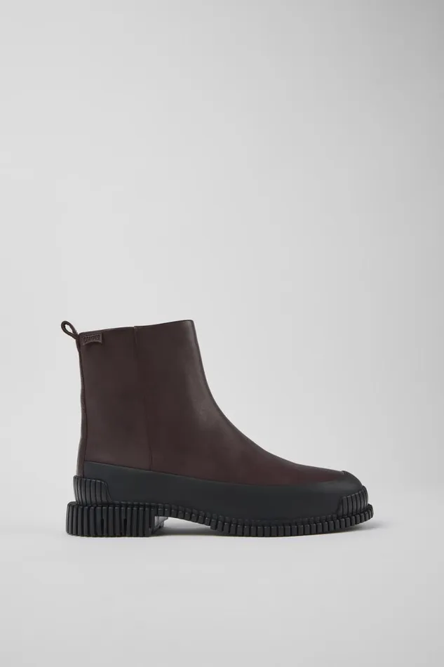 Women Camper Ankle Boots Pix Burgundy Leather Boots Women Camper Ankle Boots Pix Burgundy Leather Boots