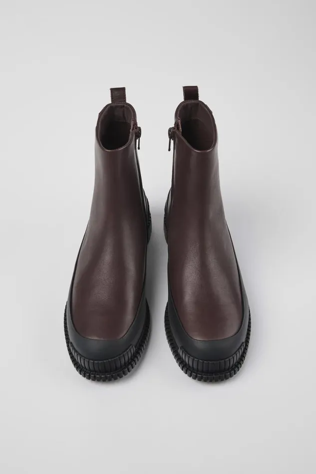 Women Camper Ankle Boots Pix Burgundy Leather Boots Women Camper Ankle Boots Pix Burgundy Leather Boots
