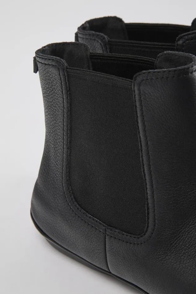 Women Camper Ankle Boots Right Black Leather Boots