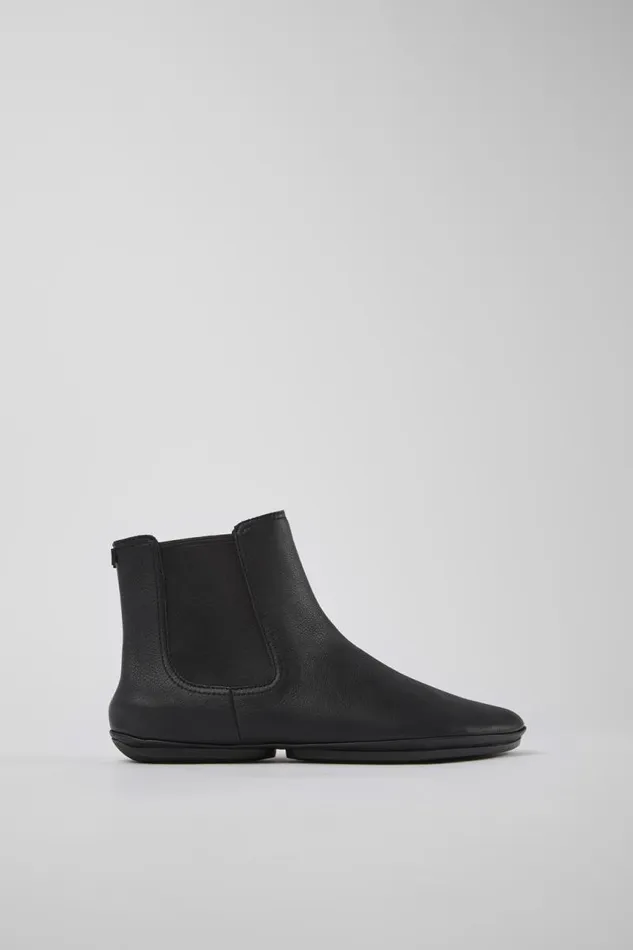 Women Camper Ankle Boots Right Black Leather Boots