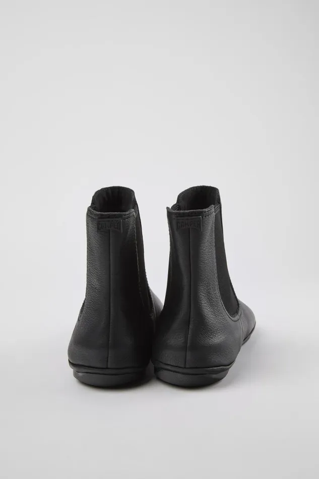 Women Camper Ankle Boots Right Black Leather Boots