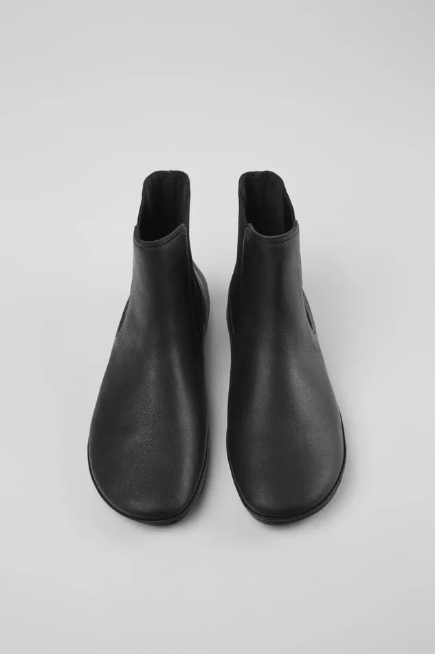 Women Camper Ankle Boots Right Black Leather Boots