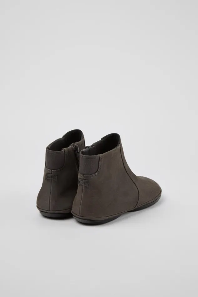 Women Camper Ankle Boots Right Gray Nubuck Ankle Boots