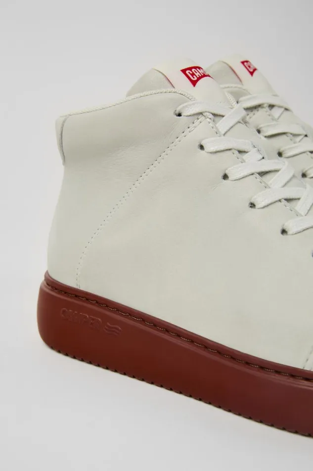 Women Camper Ankle Boots Runner K21 White Nondyed Leather Sneakers