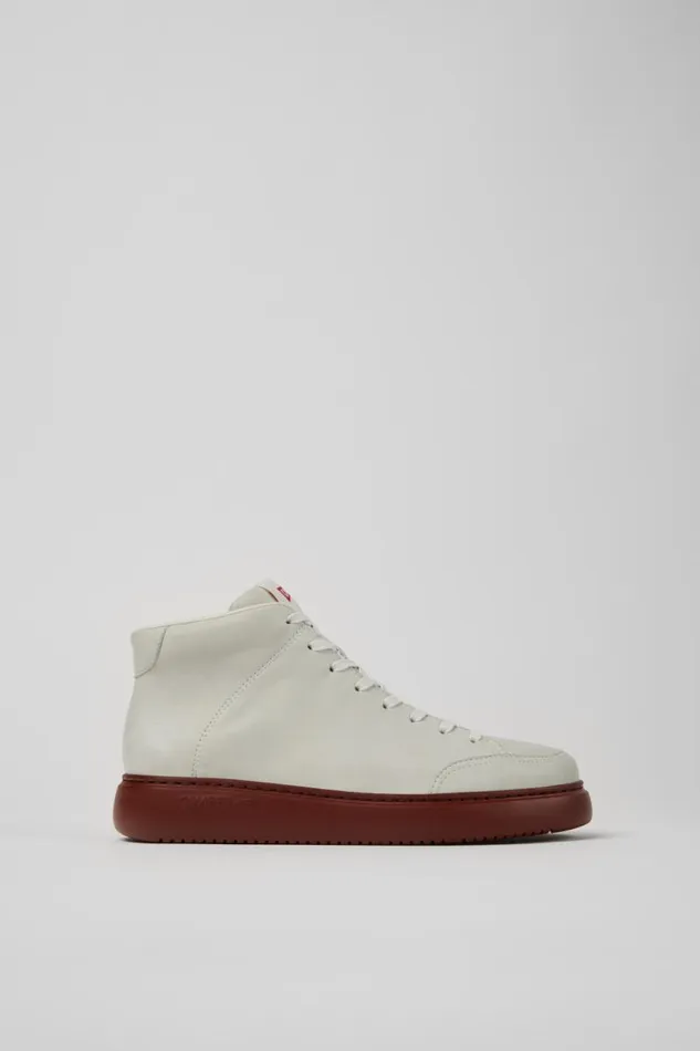 Women Camper Ankle Boots Runner K21 White Nondyed Leather Sneakers