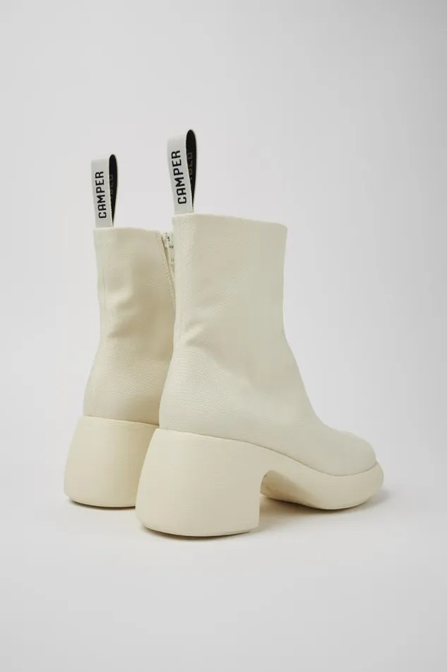 Women Camper Ankle Boots Thelma White Textile Boots Women Camper Ankle Boots Thelma White Textile Boots