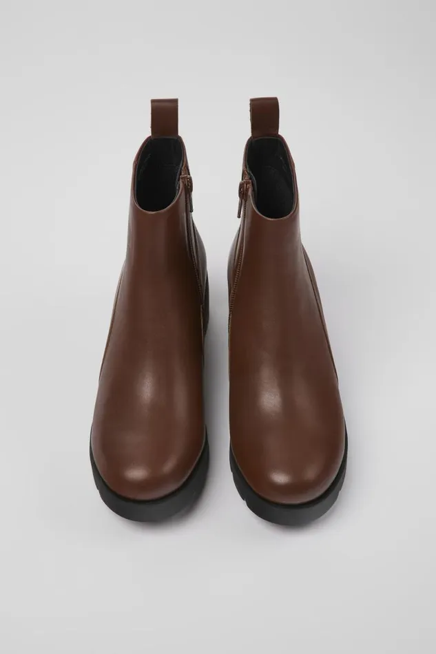 Women Camper Ankle Boots Wanda Brown Zip Ankle Boot Women Camper Ankle Boots Wanda Brown Zip Ankle Boot