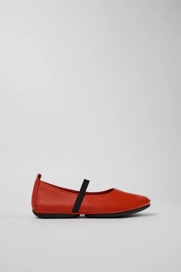 Women Camper Ballerinas Right Red Leather Mary Jane Women Camper Ballerinas Right Red Leather Mary Jane