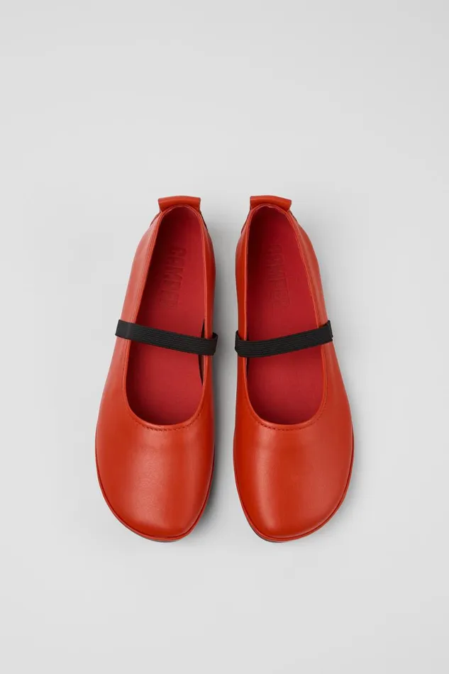 Women Camper Ballerinas Right Red Leather Mary Jane Women Camper Ballerinas Right Red Leather Mary Jane