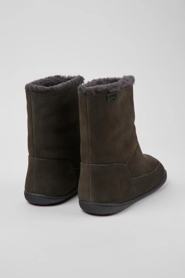 Women Camper Boots Peu Gray Nubuck Boots Women Camper Boots Peu Gray Nubuck Boots