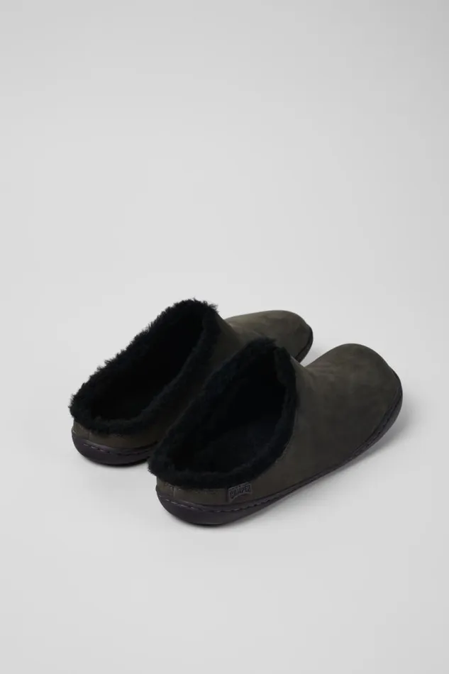 Women Camper Casual Shoes Peu Gray Nubuck Clogs Women Camper Casual Shoes Peu Gray Nubuck Clogs