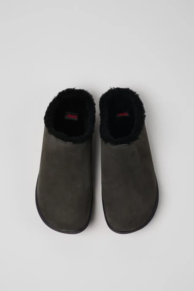 Women Camper Casual Shoes Peu Gray Nubuck Clogs Women Camper Casual Shoes Peu Gray Nubuck Clogs