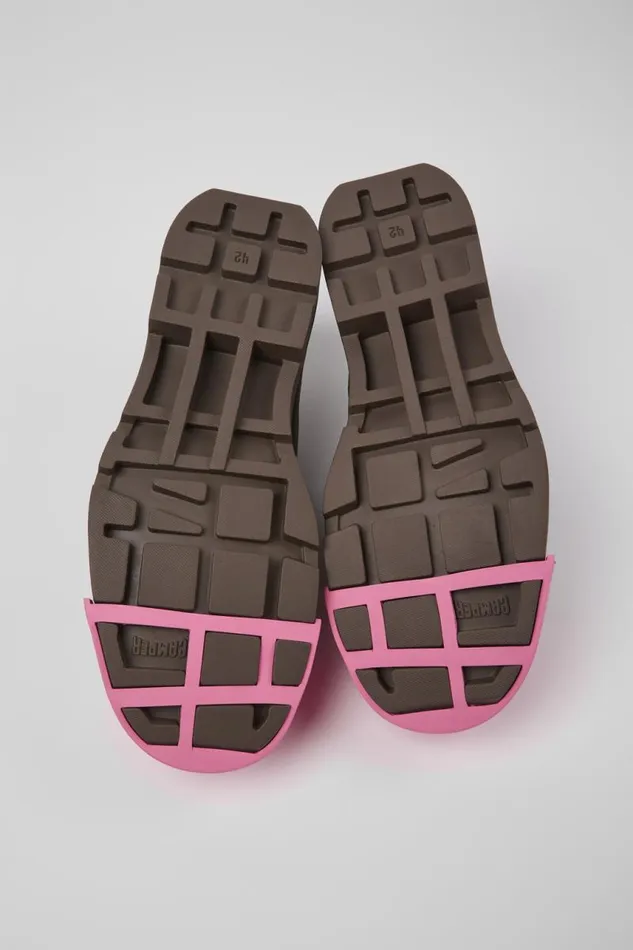 Women Camper Flat Shoes Junction Brown Leather Shoes Women Camper Flat Shoes Junction Brown Leather Shoes