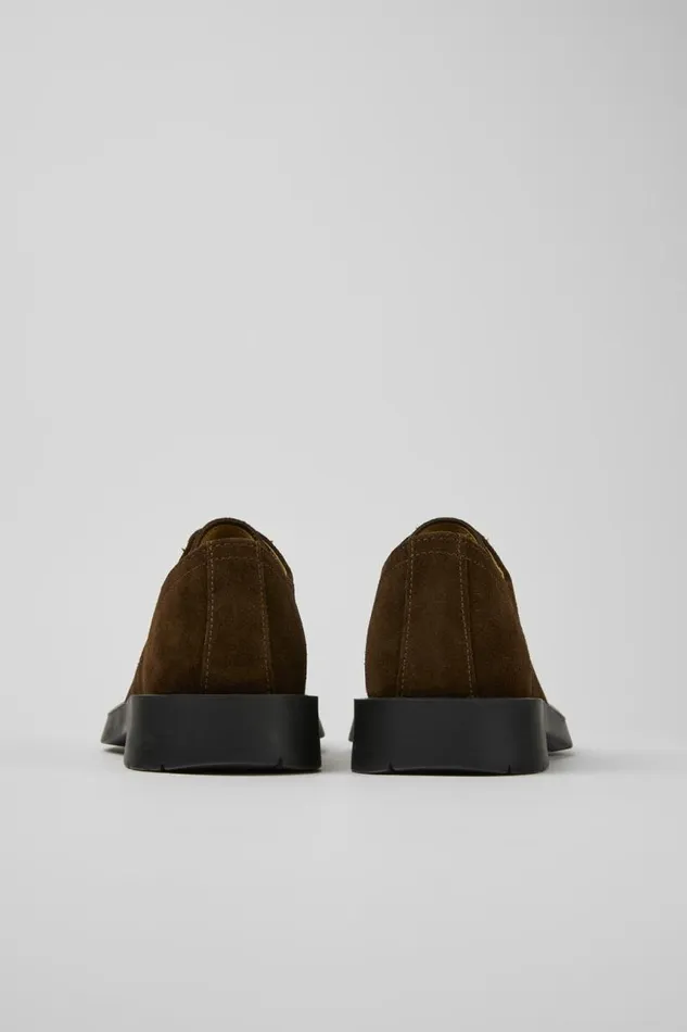 Women Camper Flat Shoes MIL 1978 Brown Nubuck Shoes Women Camper Flat Shoes MIL 1978 Brown Nubuck Shoes