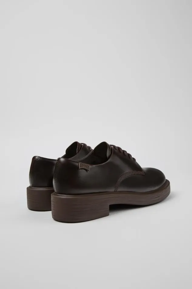 Women Camper Formal Shoes Dean Brown Leather Shoes Women Camper Formal Shoes Dean Brown Leather Shoes