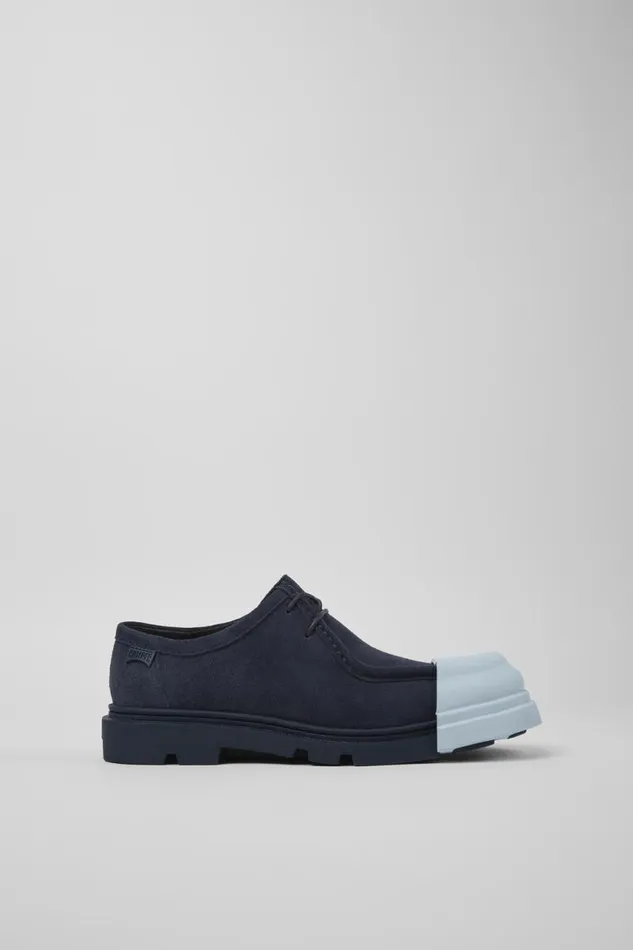 Women Camper Formal Shoes Junction Blue Nubuck Shoes Women Camper Formal Shoes Junction Blue Nubuck Shoes