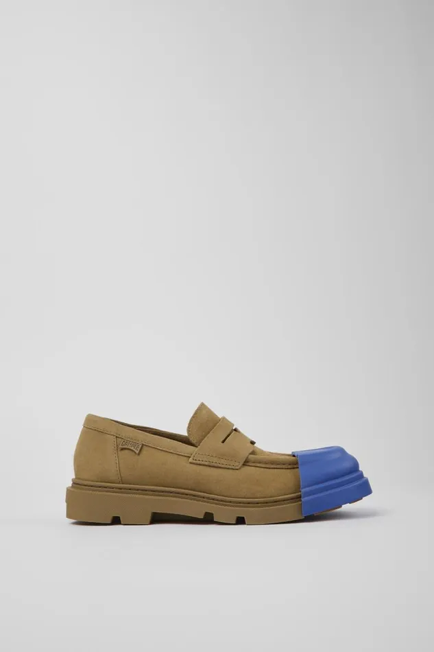 Women Camper Formal Shoes Junction Brown Nubuck Loafer Women Camper Formal Shoes Junction Brown Nubuck Loafer