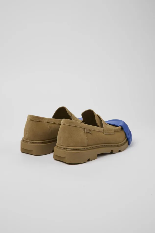 Women Camper Formal Shoes Junction Brown Nubuck Loafer Women Camper Formal Shoes Junction Brown Nubuck Loafer
