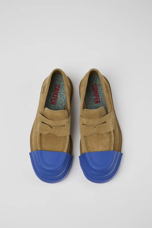 Women Camper Formal Shoes Junction Brown Nubuck Loafer Women Camper Formal Shoes Junction Brown Nubuck Loafer