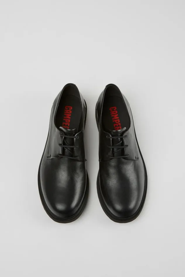Women Camper Formal Shoes Neuman Black Leather Laceup Shoes Women Camper Formal Shoes Neuman Black Leather Laceup Shoes