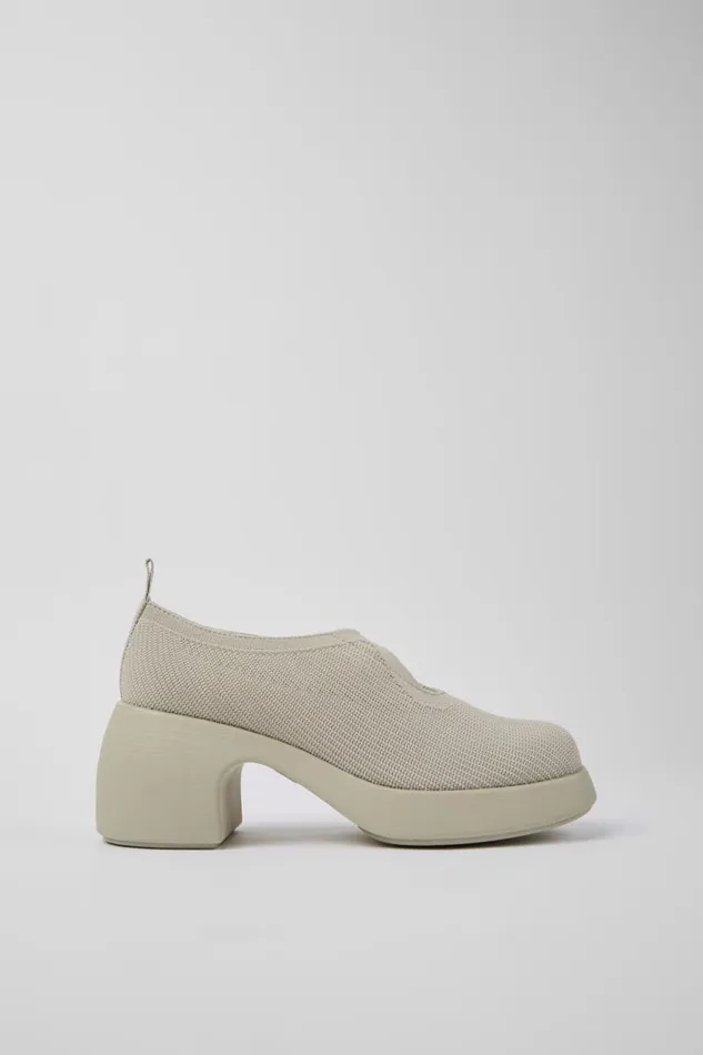 Women Camper Heels Thelma Gray Onepiece Knit Shoes Women Camper Heels Thelma Gray Onepiece Knit Shoes
