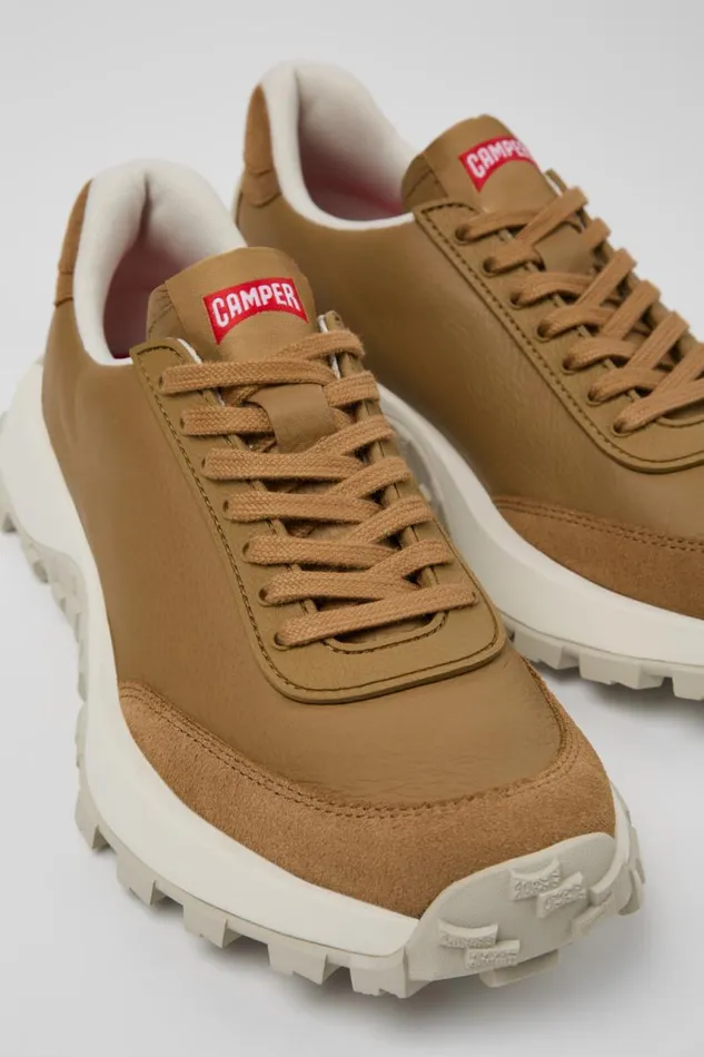 Women Camper Sneakers Drift Trail VIBRAM Brown Leather And Nubuck Sneakers