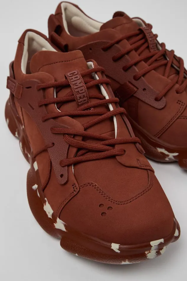 Women Camper Sneakers Karst Red Nubuck And Textile Sneakers Women Camper Sneakers Karst Red Nubuck And Textile Sneakers