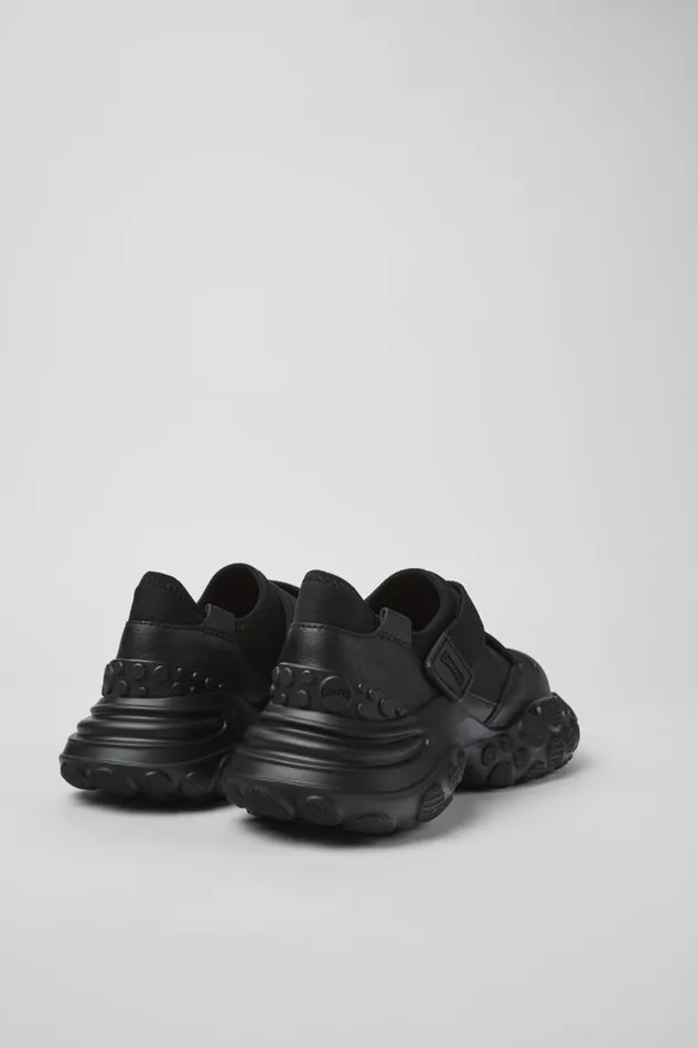 Women Camper Sneakers Pelotas Mars Black TextileLeather Sneaker
