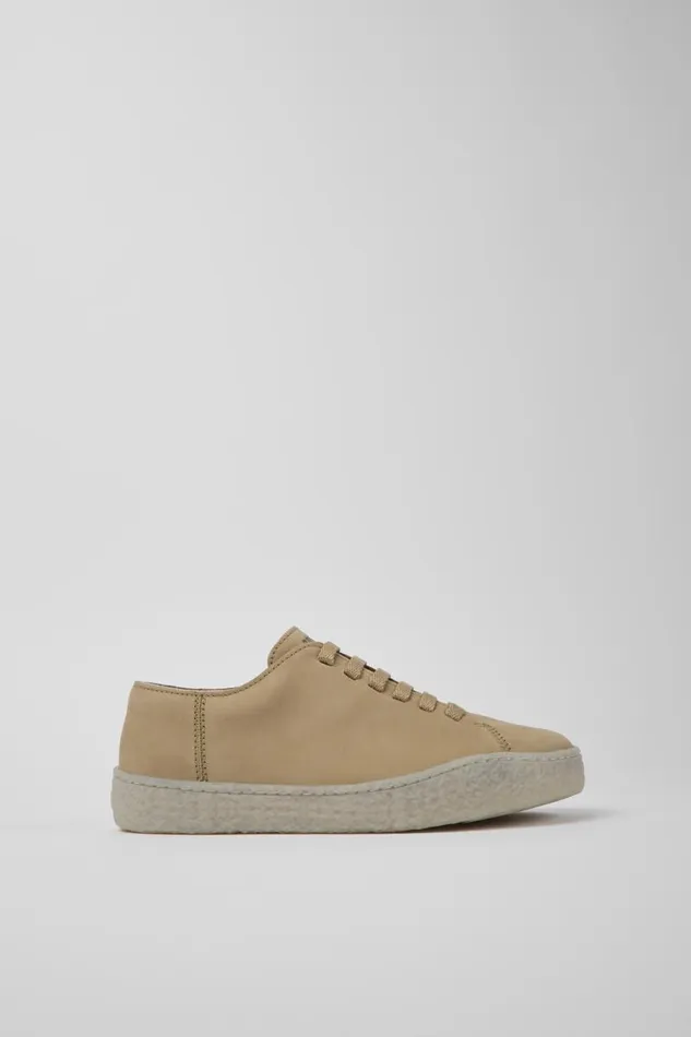 Women Camper Sneakers Peu Terreno Beige Nubuck Shoes Women Camper Sneakers Peu Terreno Beige Nubuck Shoes